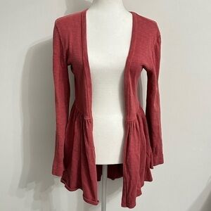 Anthropologie t.la Beira Peplum Cardigan sweater size XS
